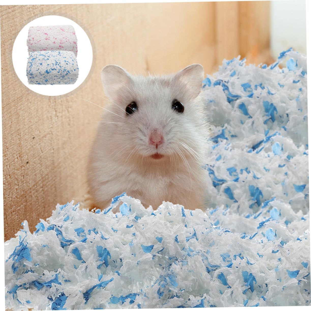 Hamsterstreu für Kleintierkäfig, Sanfte Papierpolsterung, 2 Beutel