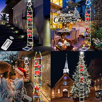 Amazon | クリスマスイルミネーション はしごサンタクロース