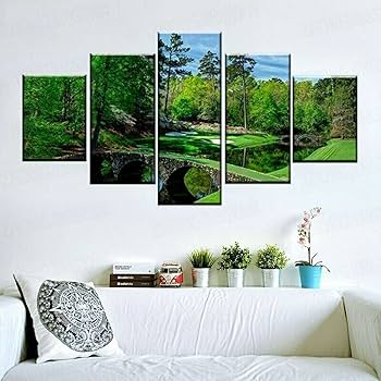 風景画　マスターズ　絵画　アート　額縁付　ゴルフ　自然　緑　グリーン　美術品 風景画 マスターズ 絵画 アート 額縁付 ゴルフ 自然 緑 グリーン