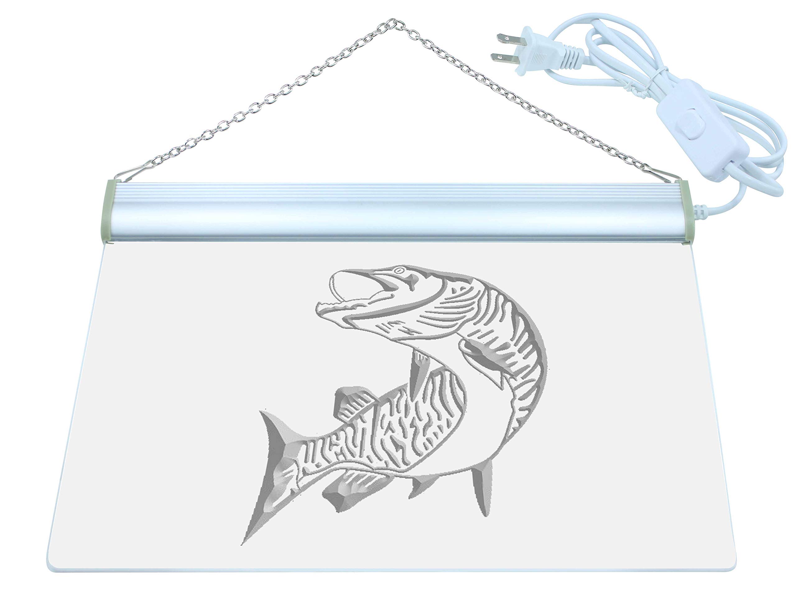 ADVPRO Fish Fly Fishing Shop Display LED Neon Sign Red 12 x 8.5 Inches st4s32-s073-r