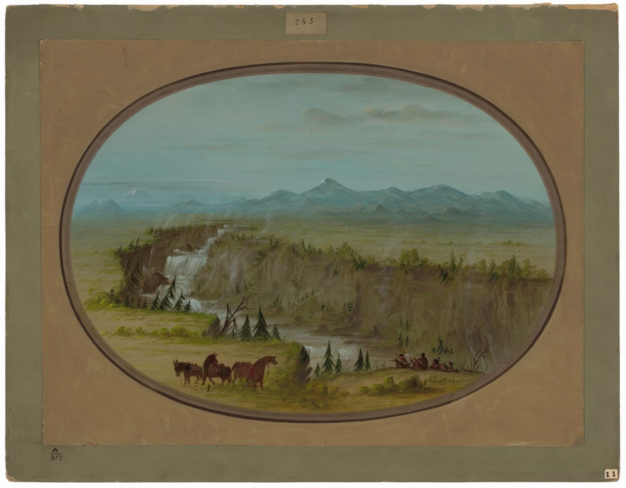 SERENDIPITP Vintage Wall Art Canvas Nordic Poster Canvas Print Picture Falls of the Snake River by George Catlin Wall Art Poster for Home Decor 60x90cm
