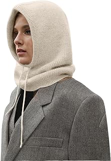 Genérico Gorros lã mulher com pompon, gorros de inverno para mulher gorro quente com cachecol com capuz para mulheres e homens gorro tecido com cordão