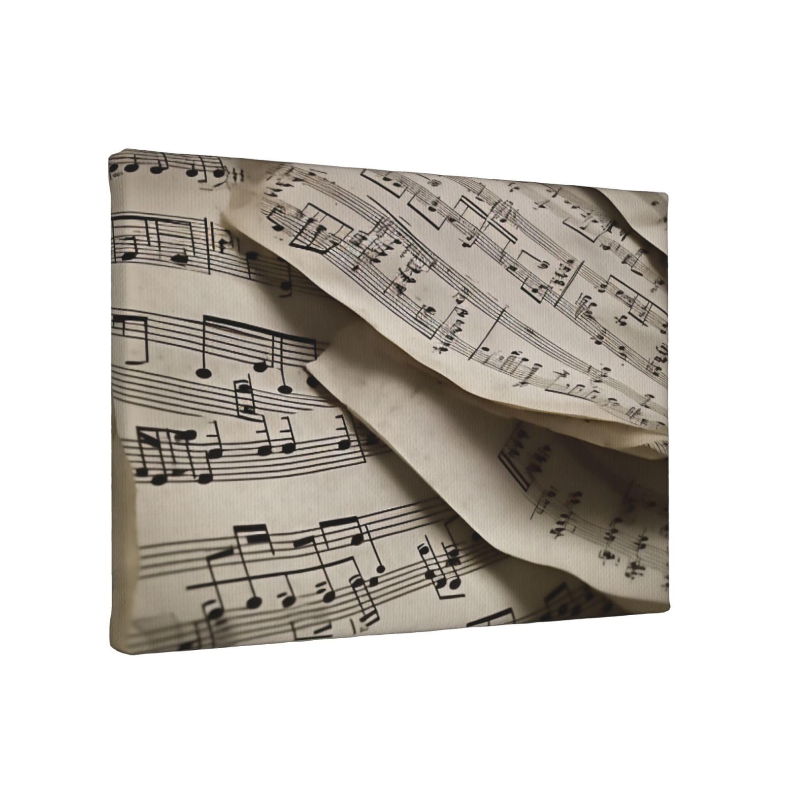 YKLJG Sheet Music Printed Wall Art Canvas Painting 30x20 CM Wooden Framed Picture Painting Artwork Prints for Bedroom Kitchen Home Office Decor
