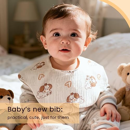 Miniatura 6 de Baberos de muselina para bebé para babeo y dentición Baberos para babeo de recién nacido para bebé niña o niño