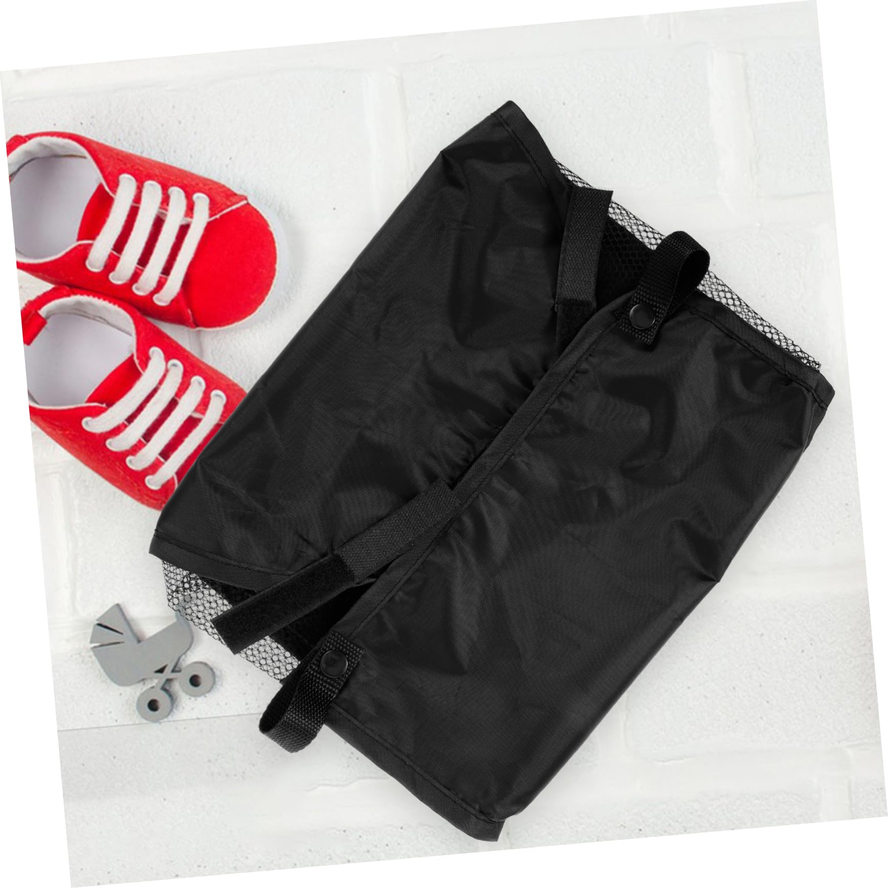 HEMOTON Stroller Bottom Bag Stroller Storage Stroller Bottom Storage Stroller Basket Stroller Bottom Basket Replacement Stroller Bottom Organizer Basket for Stroller Stroller Storage - Image 2