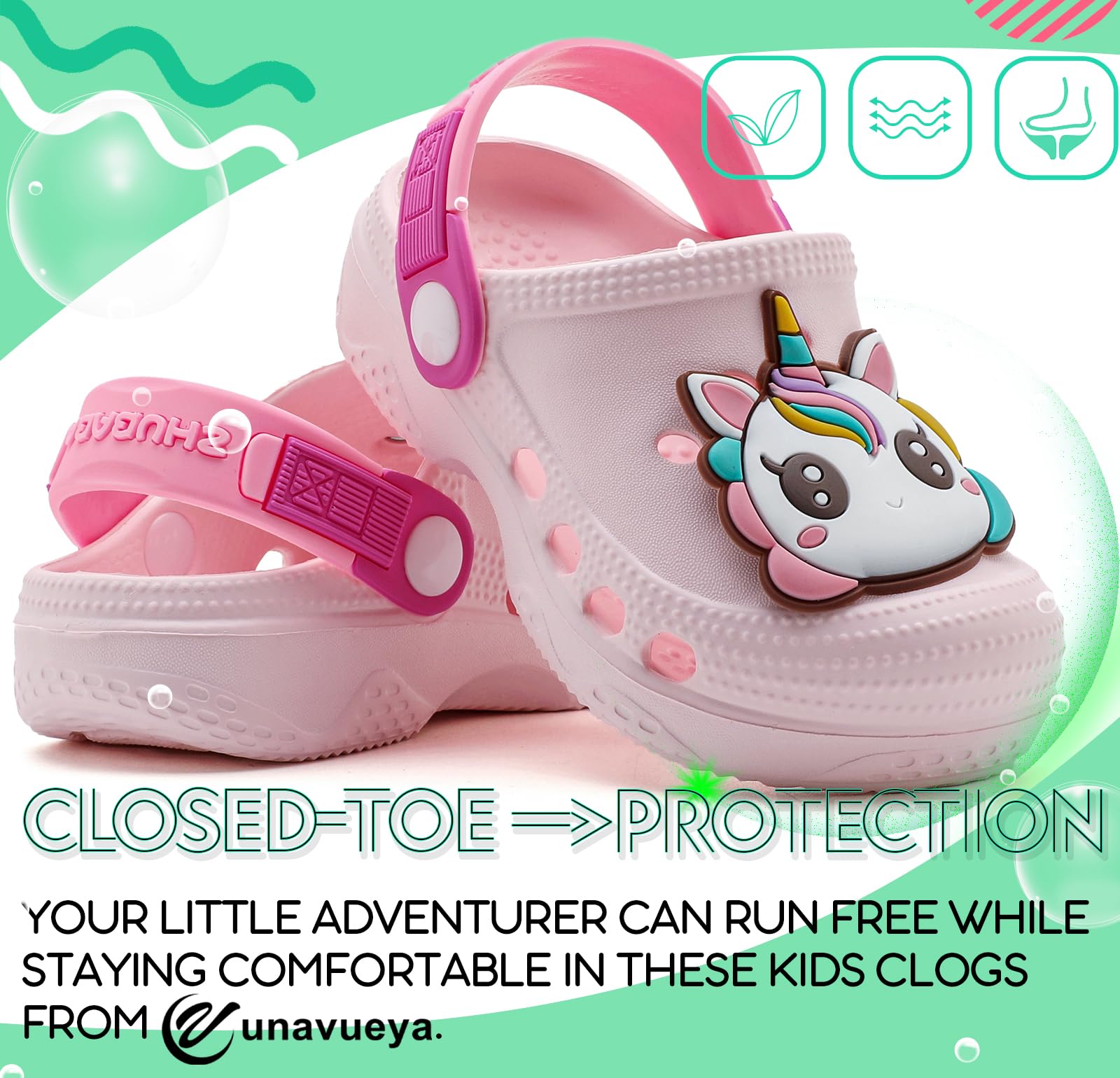 Vunavueya Zoccoli e Sabot Unisex-Bambini e Ragazzi Ciabatte Piscina Antiscivolo per Ragazze 21-31 EU