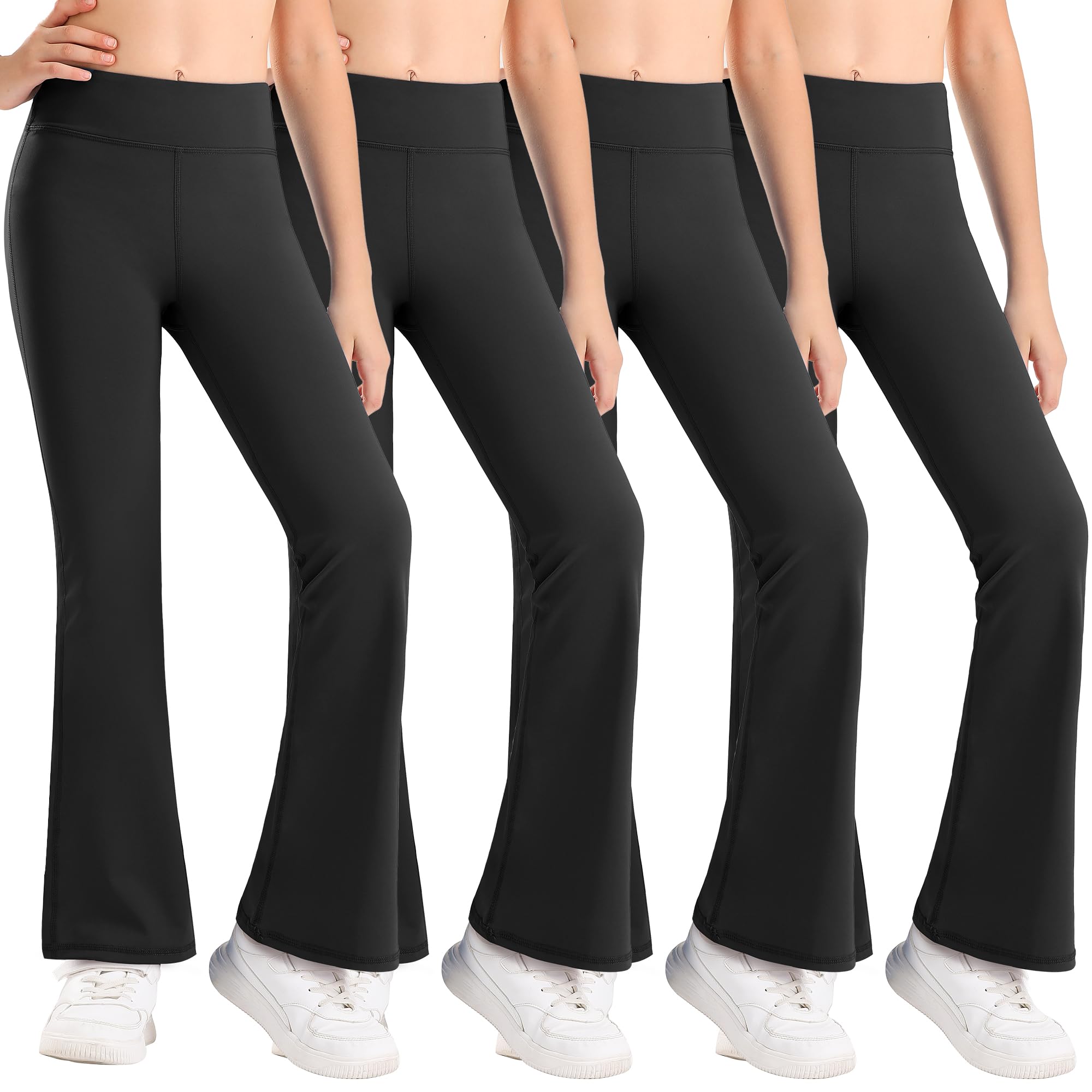 Stelle Girl's Flare Leggings High Waisted Yoga Pants Bootcut Dance Casual Pants Activewear Kids Bell Bottoms