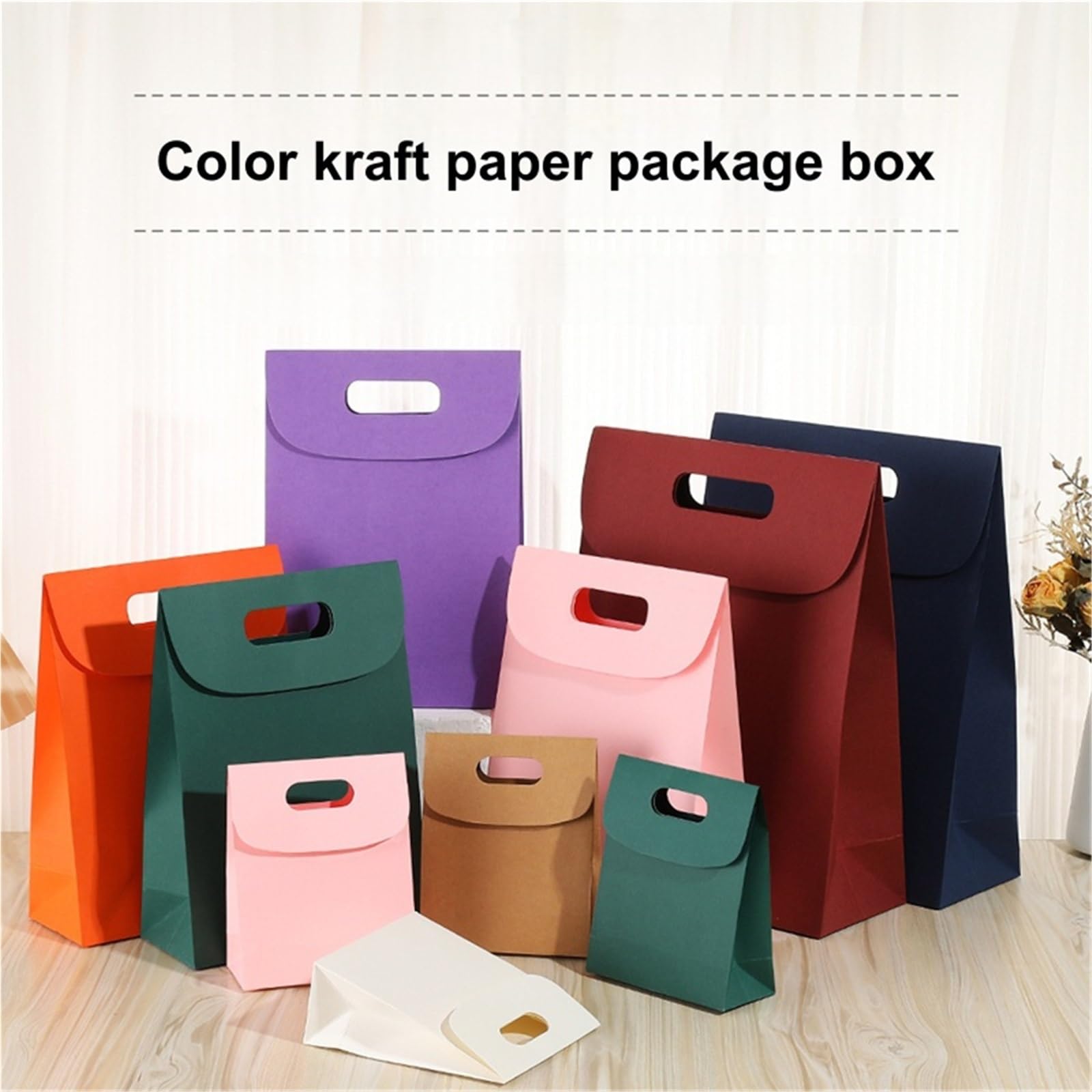 Bolsa Regalo 10 Piezas Caja De Regalo De Papel De Color