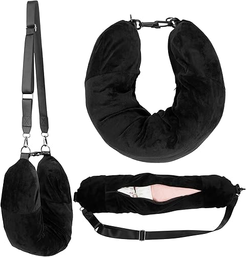 EKEPIN Almohada de cuello de viaje rellenable con ropa, almohada cervical suave para dormir, almohada rellena para viajes, avión y hogar, lavable,