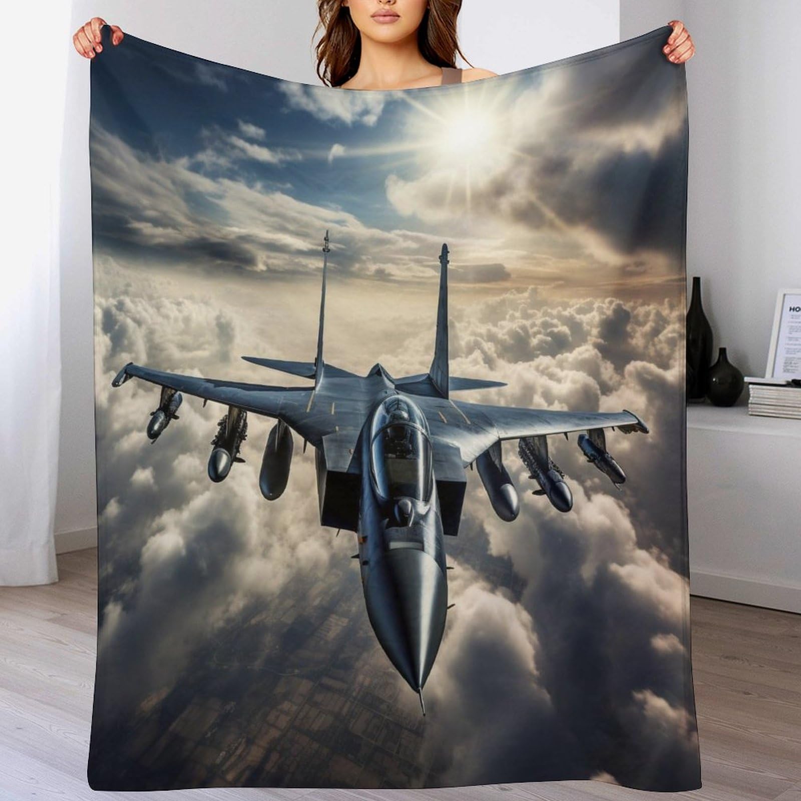 Couverture avion en flannel pour vos soirées télé cocooning sur le canapé