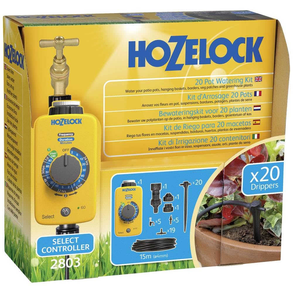 Hozelock - Kit micro irrigazione, 20 vasi