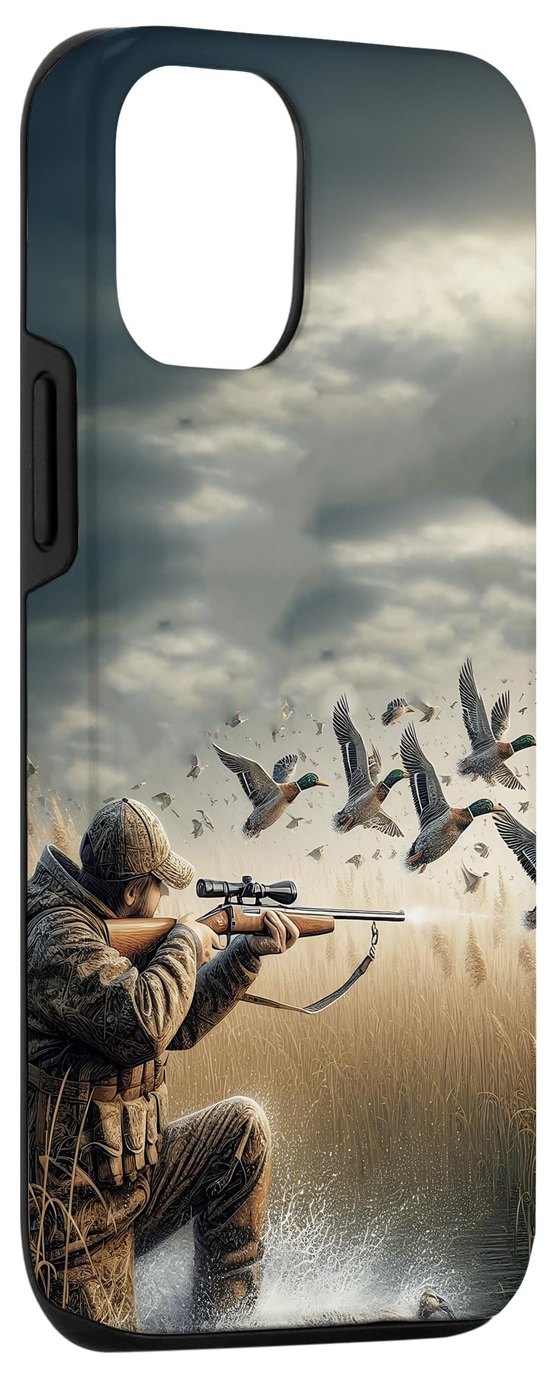 iPhone 14 Duck Hunter Men Illustration Hunting Case - Image 3