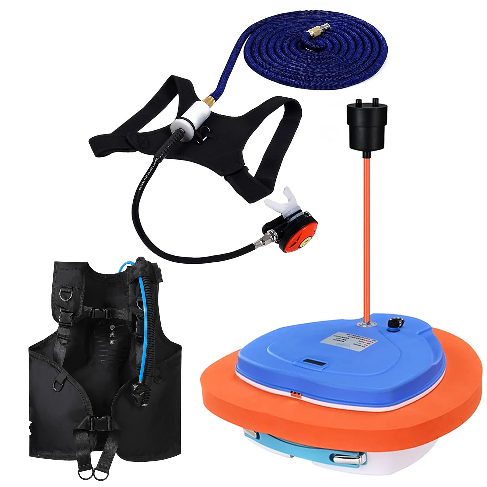 4 Clip Portatubo Per Immersioni Subacquee | Morsetti In Acciaio Inox E PP Per Fissare Tubi Al BCD | Accessori Snorkeling Professionali, Rotazione 360°