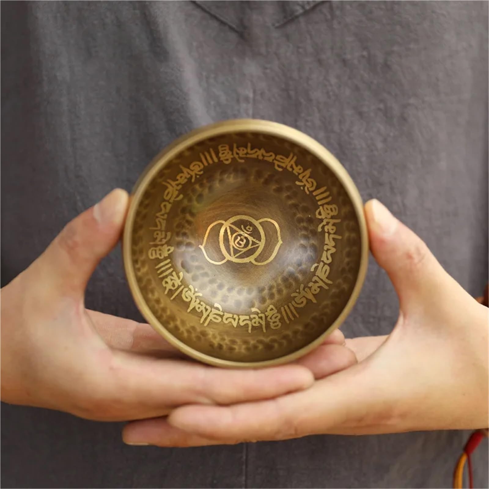 Campana tibetana piccolo set modello meditazione yoga rilassamento