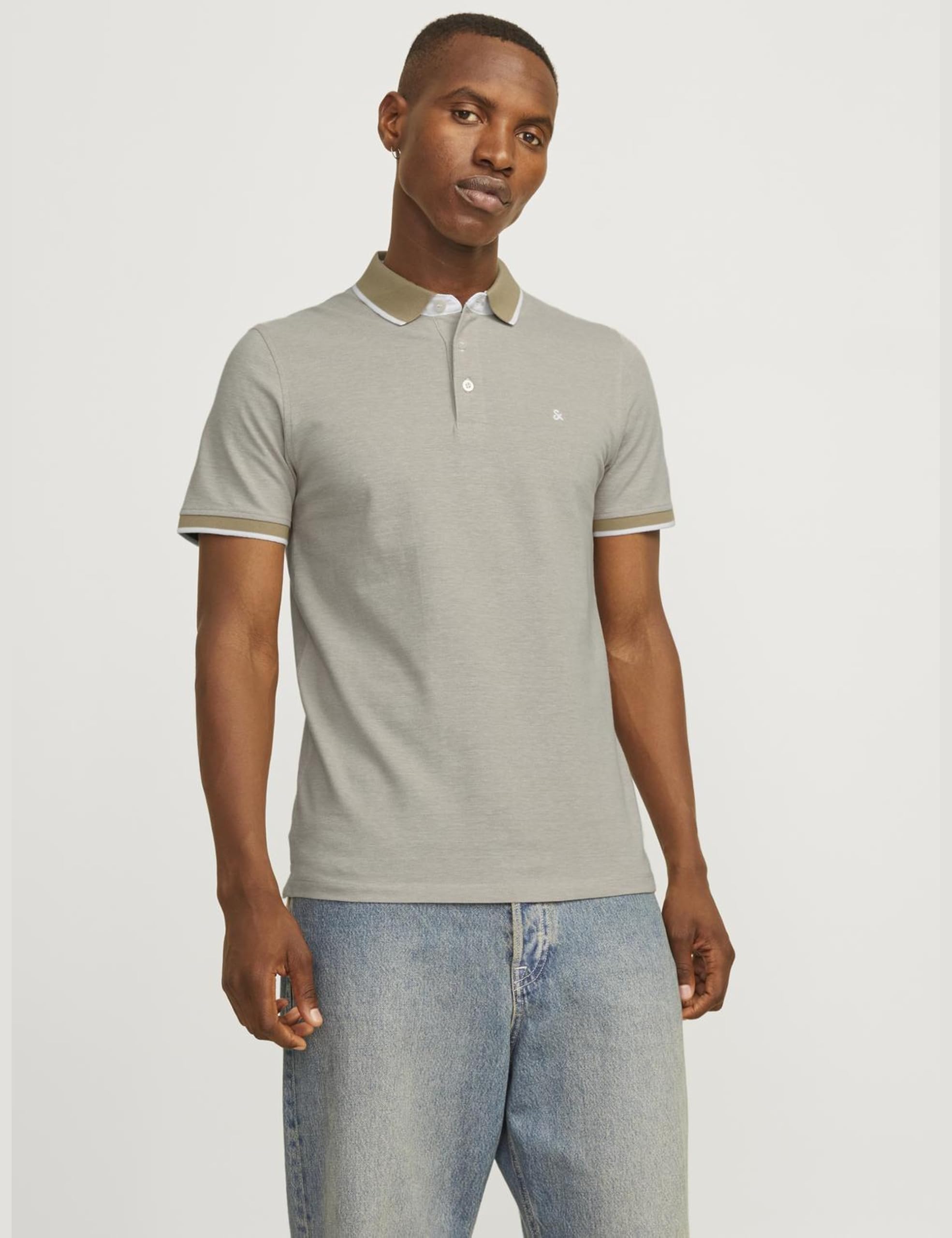 JACK & JONES Male Poloshirt 2er-Pack Einfarbig Poloshirt