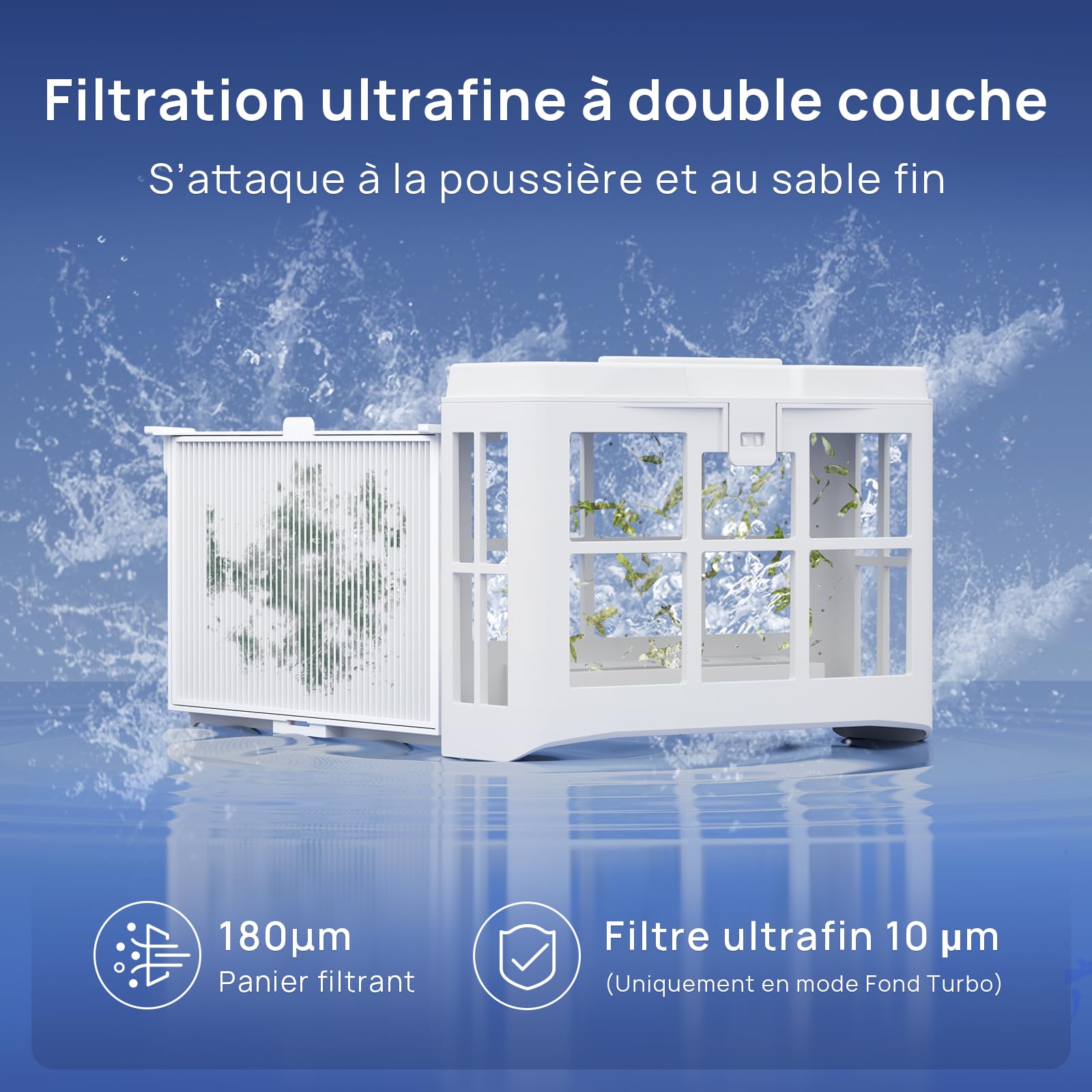 WYBOT C2 Vision Plus Robot de Piscine sans Fil avec caméra IA, Robot Batterie parois et Fond : Aspiration puissante, Double Filtre, 8 Modes, pour piscines enterrées 210 m² – Vert Minuit