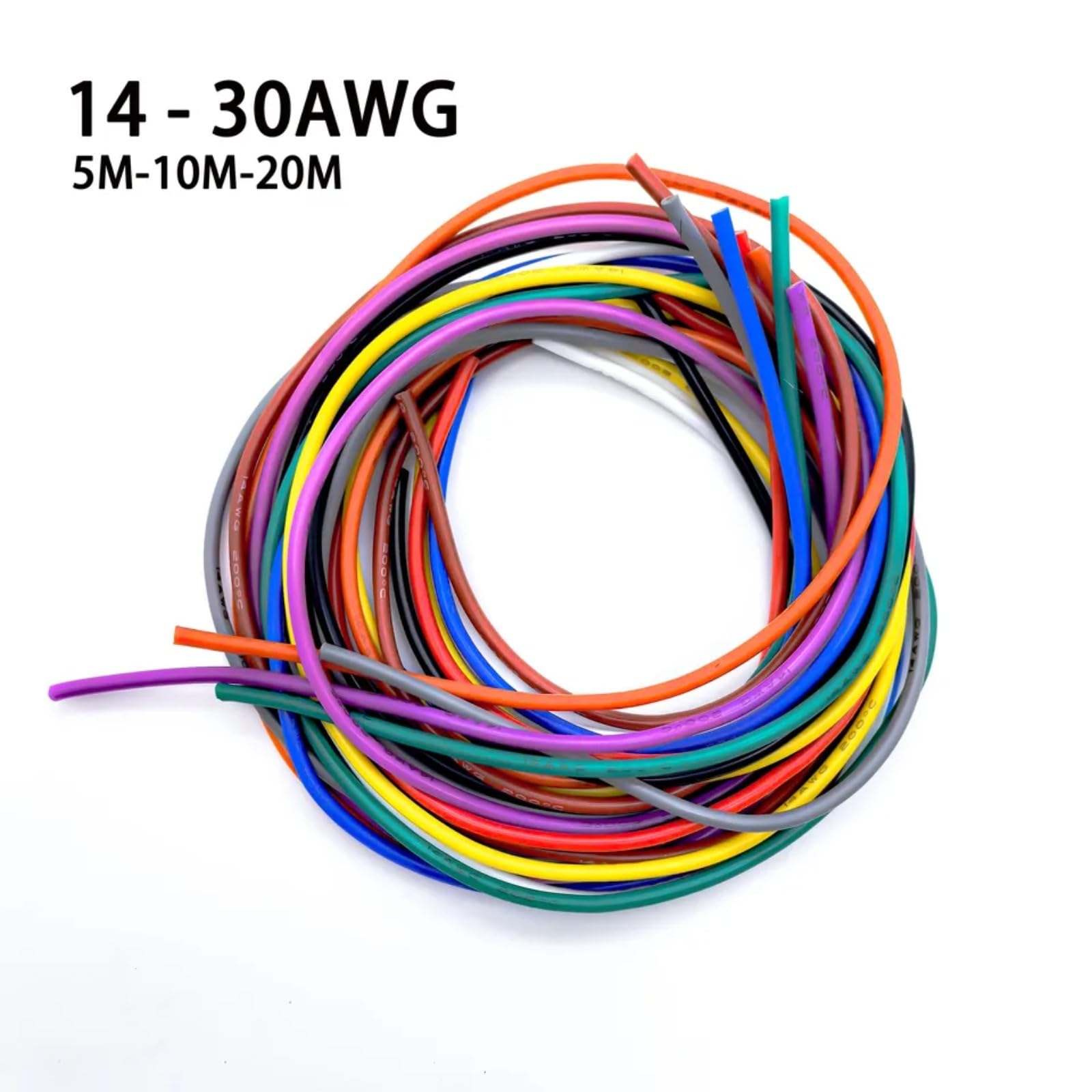 Kabel elektryczny 16-30AWG16.4-164 stopa (pomarańczowy; 20 m; 30 AWG)