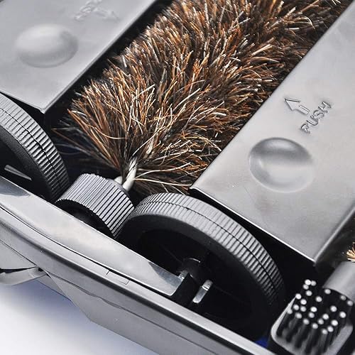 Miniatura 5 de EZ SPARES Barredora silenciosa de alfombras, barredora de piso con cepillo de rodillo de crin fuerte, adecuada para limpieza de alfombras, barredora