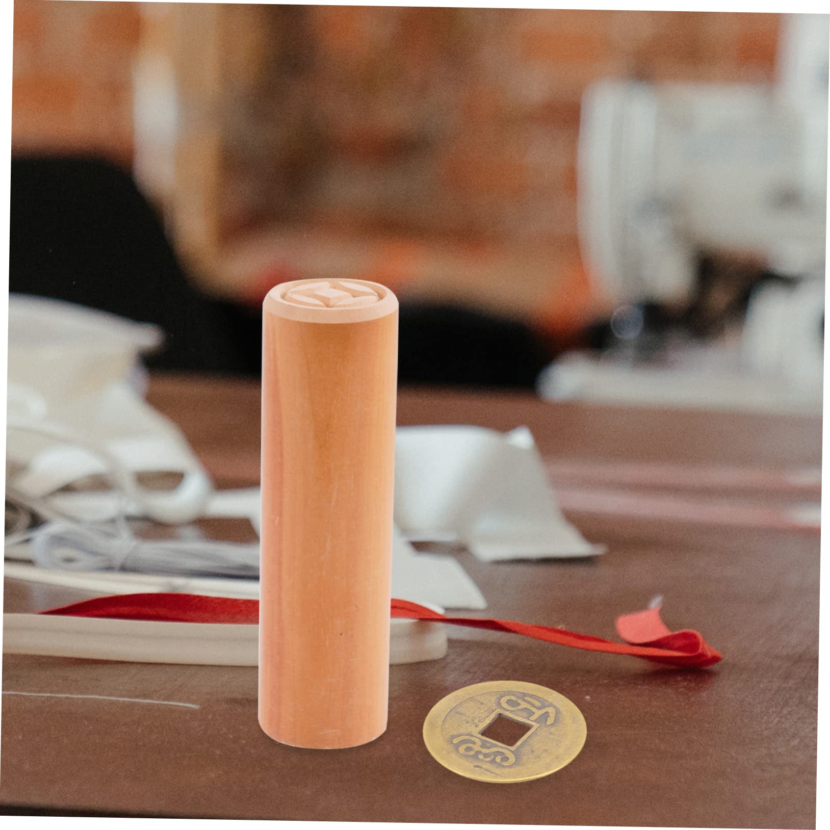 HOODANCOS paper Punching Chisel Mold for Traditional Offerings Durable and Smooth Chisel Tool with Unique Ancient Pattern for Copper Coin Making and Worship Paper