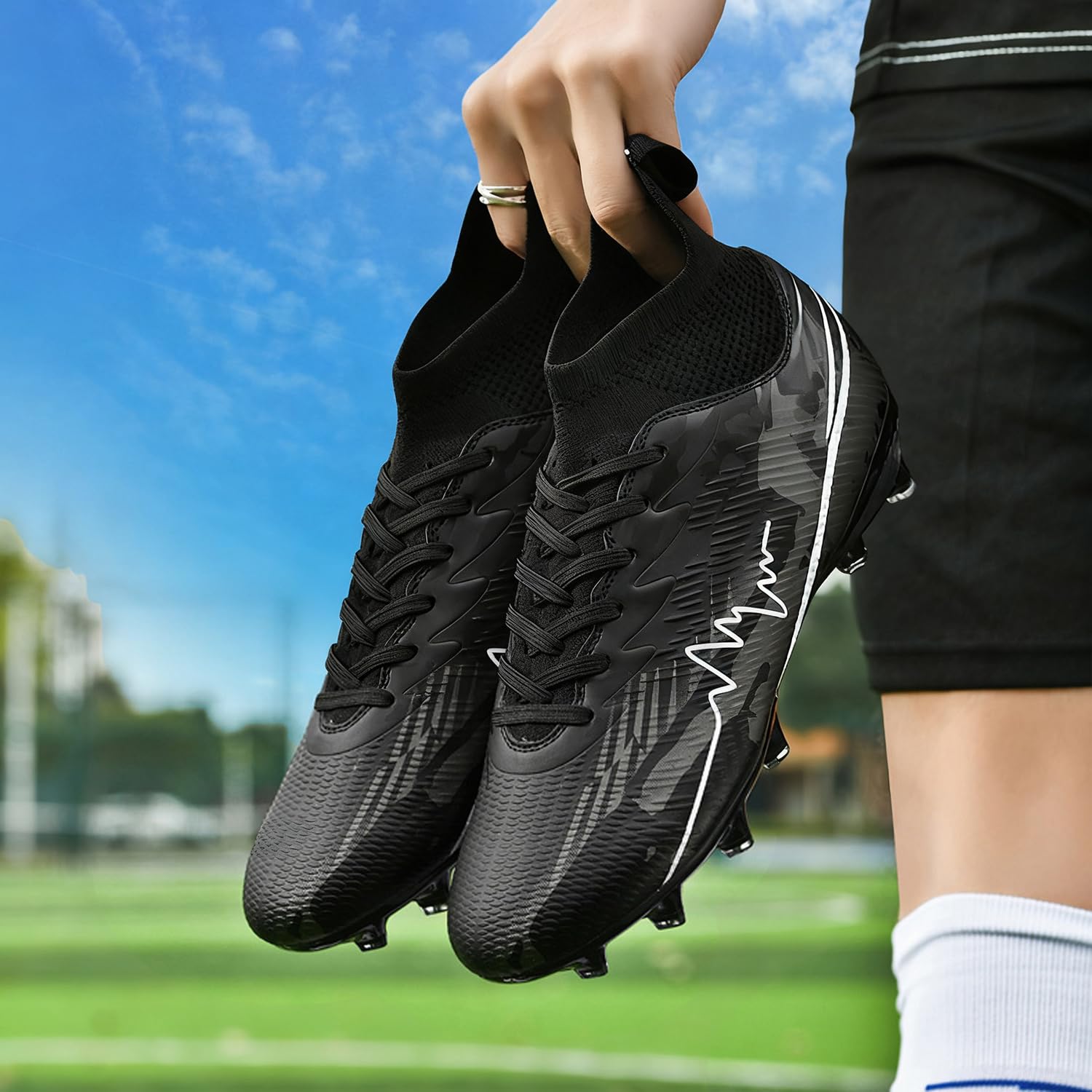 Zapatillas de Fútbol Hombre Spike Profesionales Atletismo Calzado de Fútbol Turf Training Zapatillas de Deporte Equipo Futbol de Competición