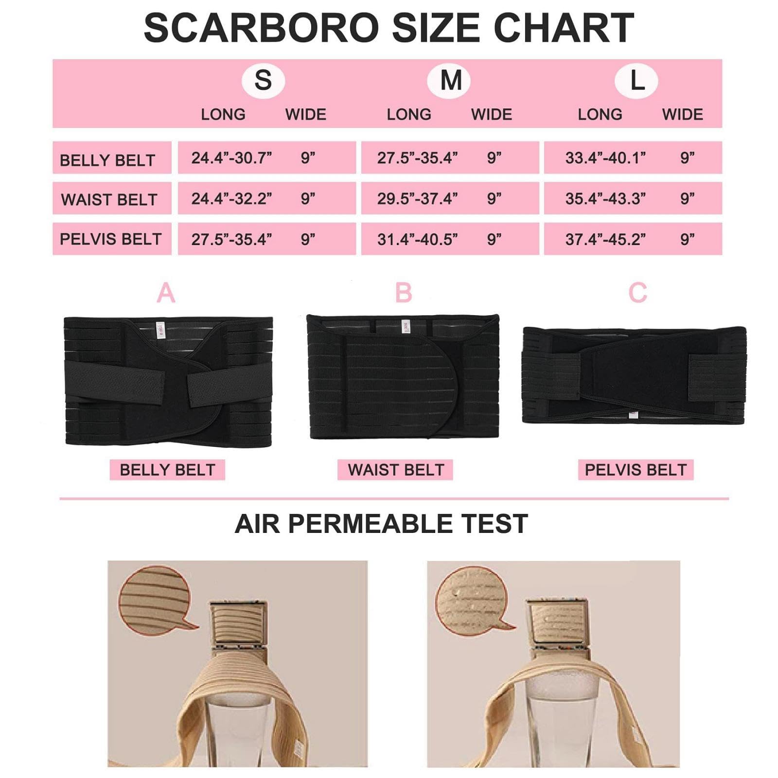 Taillentrainer Damen Sport Bauchgurt Modelliergürtel Körpergürtel Polyester Strapazierfähig mit Pelvis Unterstützung für Training Bodybuil