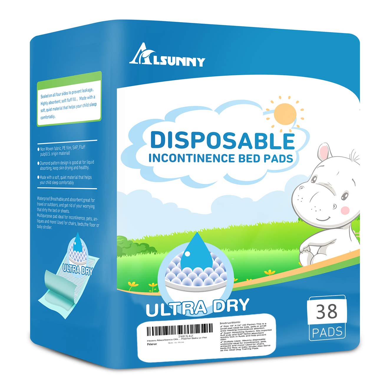 Small Disposable Changing Pads (18"x24",40 Pack),Disposable Underpads for Baby,Pet Training and Puppy Pads,Waterproof Absorbent (B07SKHLMP9) Amazon Price History, Amazon Price Tracker
