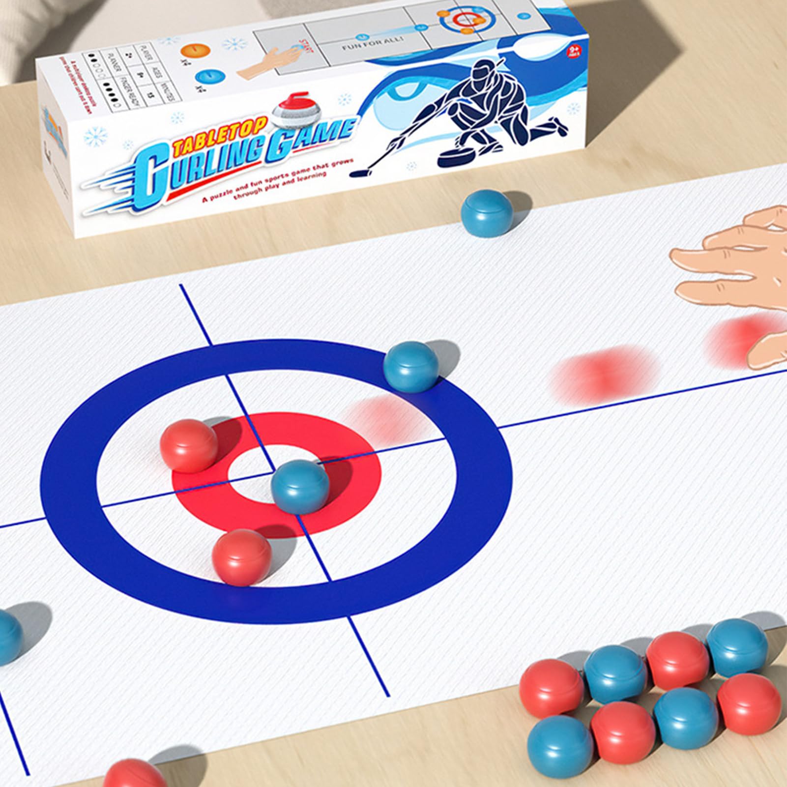 Jeu De Curling Sur Table Portable – Plateau De Sol Pour Adultes Et Enfants, Sport D’intérieur, Coordination Et Logique