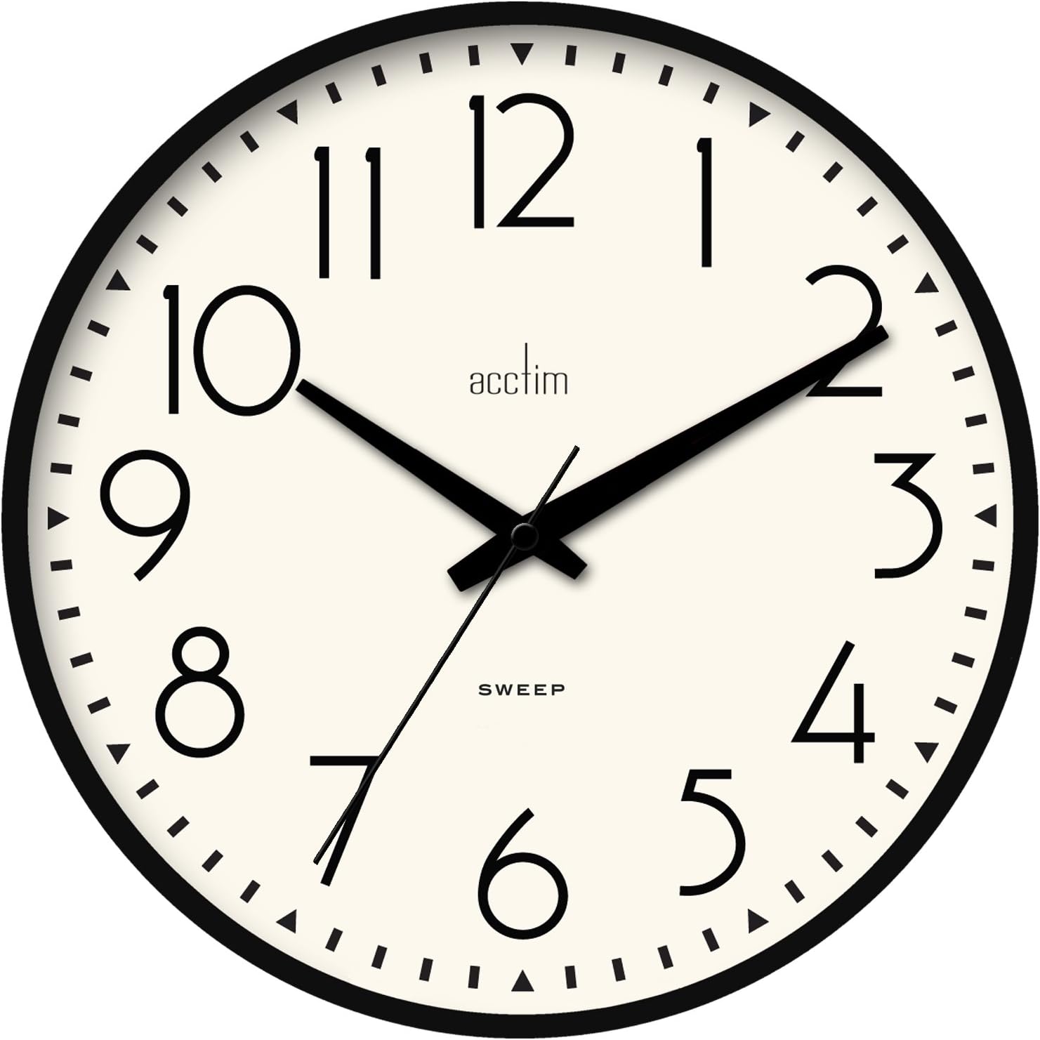 Acctim 22563 Earl Black Sweep Wall Clock Amazon.co.uk Home & Kitchen