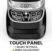 Vista 3 de Professional Blender 2000W, Smoothie Countertop Blenders for Kitchen,7 Preset Programs for Ice Crush/Frozen Drinks/Dips/Nut Butter, High Speed