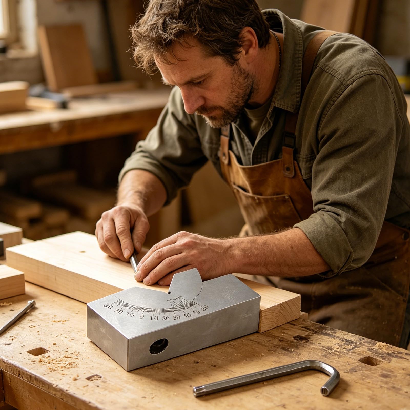 Misuratore di grado di installazione di mobili AP25 Strumento di misurazione in acciaio con scala incisa per la lavorazione del legno domestica e l'officina Allineamento angoli regolabili Set di