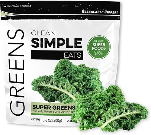 Miniatura 8 de Clean Simple Eats Super Greens Powder - Polvo de verduras con sabor natural con clorella, espirulina, superalimentos y fibra prebiótica, sin