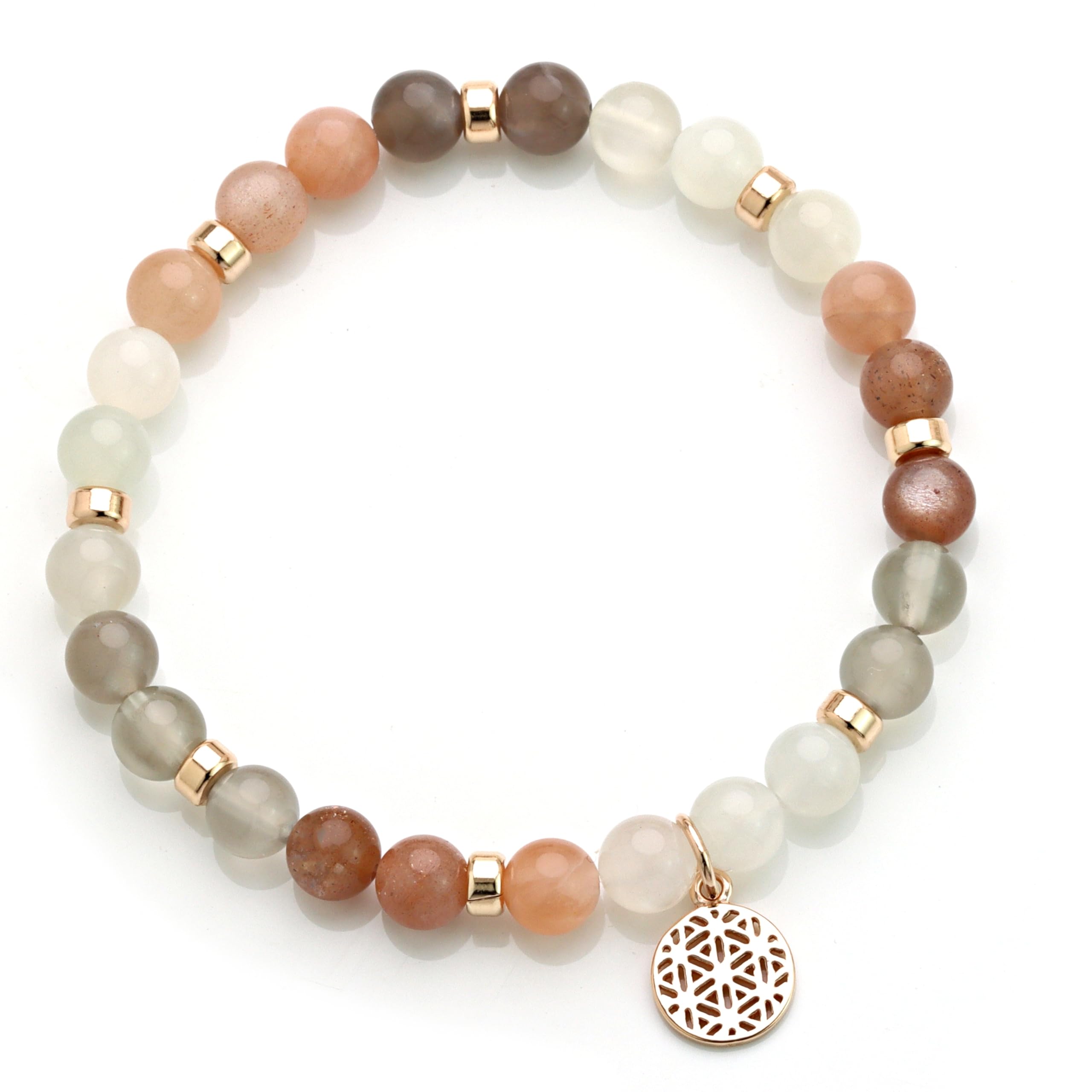 LEBENSBLUME Armband Frauen aus echtem MONDSTEIN (Orthoklas)