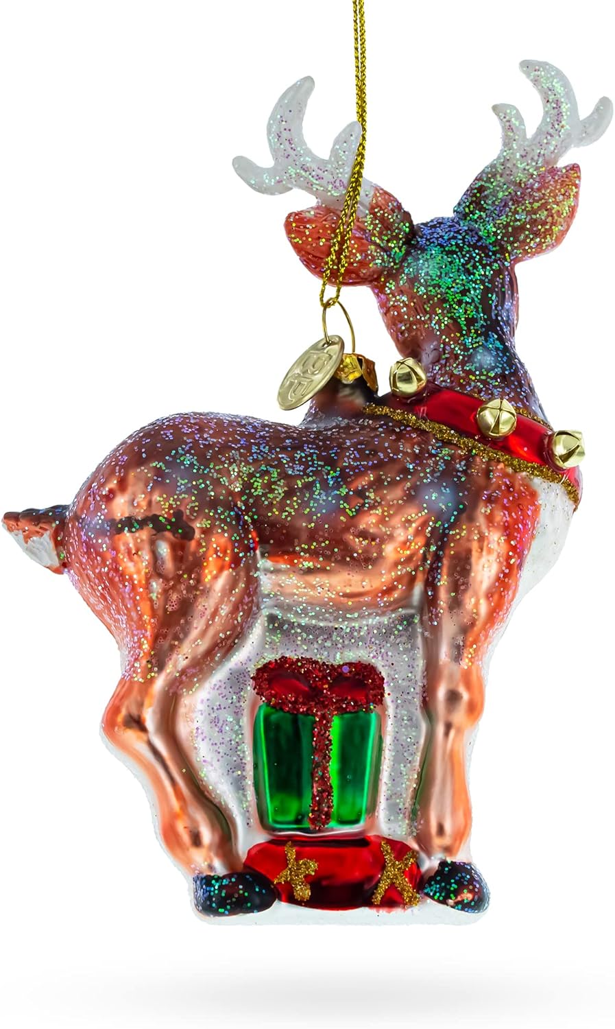 Fawn Baby Deer Blown Glass Christmas Ornament - Image 3