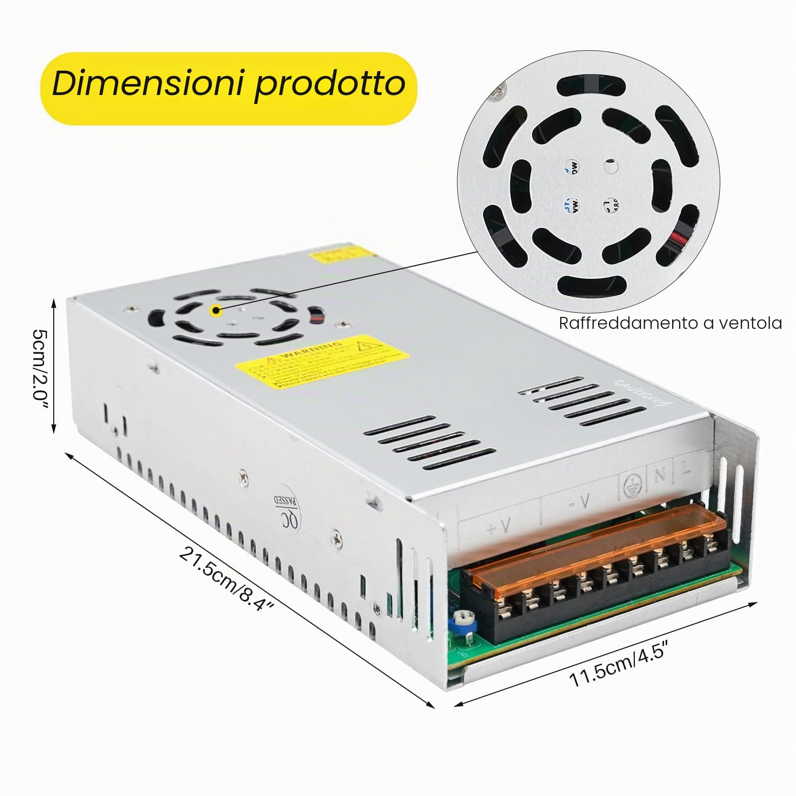 DC 12V 50A 600W Alimentazione AC 110V/220V Alimentatore di commutazione Convertitore universale Trasformatore di monitoraggio alimentatore per stampante 3D CCTV Radio Luci di striscia LED