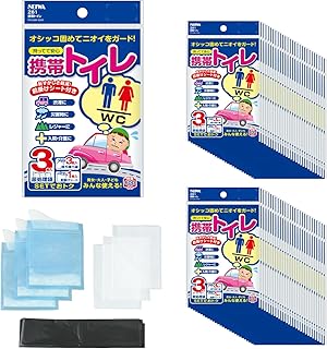 セイワ(SEIWA) 常備用品 携帯トイレ 3枚入×60個セット 計180回分 IMP293 前掛けシート付き 600cc 防災 災害 非常用 高速 携帯 簡易 緊急 車中泊 ロングドライブ トイレ