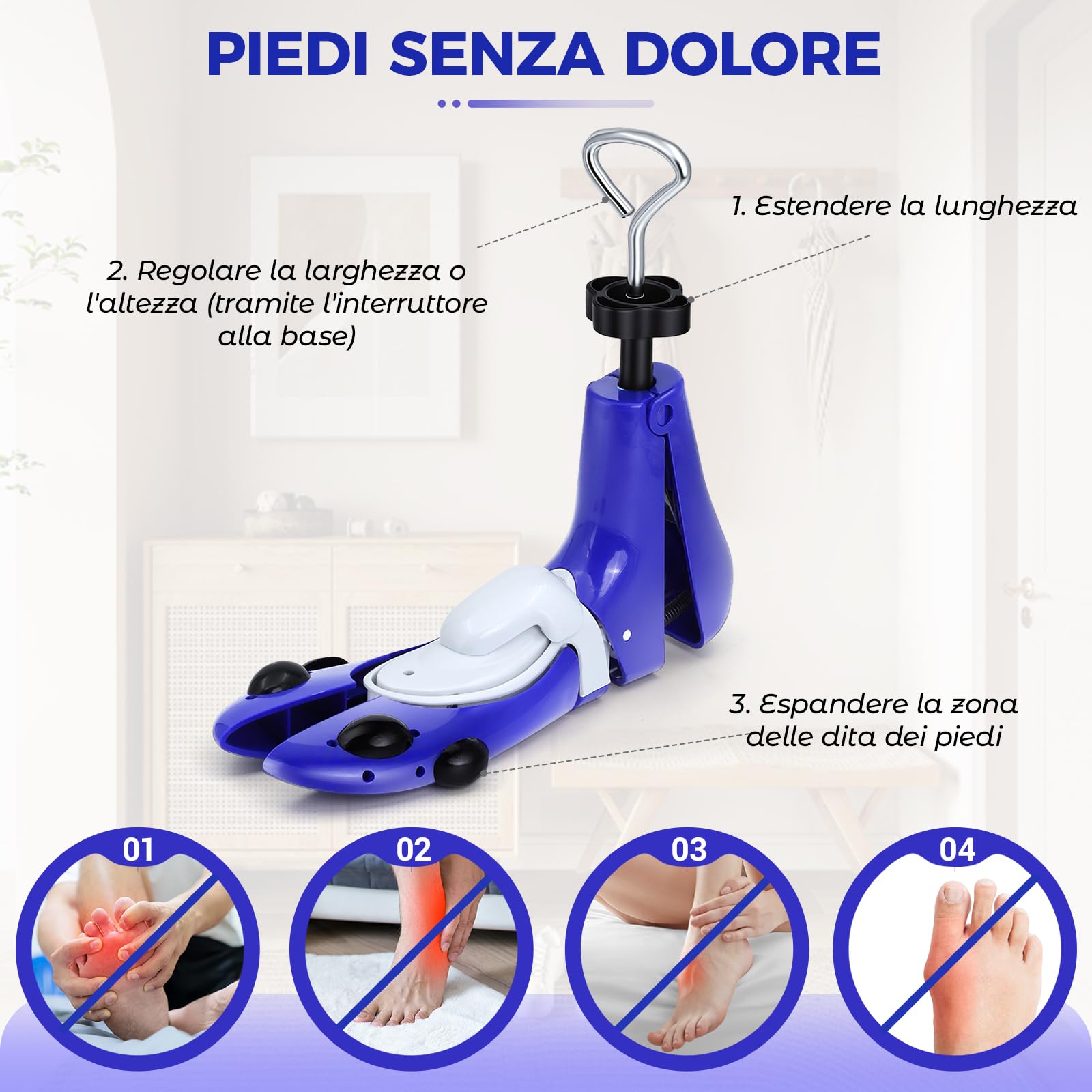 Tenditore per scarpe da uomo e da donna, regolabile in 3 vie, lunghezza e larghezza, per scarpe troppo strette, estensore per scarpe da ginnastica, stivali da trekking