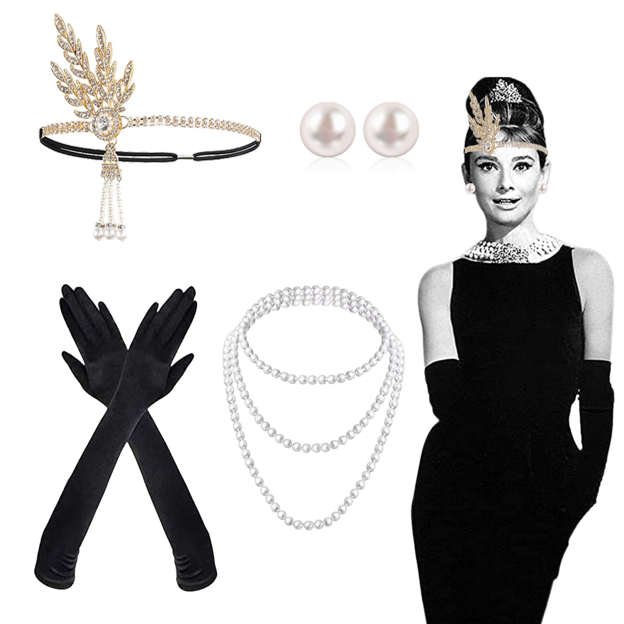 Yiichiy Accessori Anni '20, Accessori Anni 20 Donna Costume, Flpaper Grande Gatsby Accessori Donna, Halloween Accessori Charleston Abito Anni '20, Vestiti Anni 20 Costume da Donna di Halloween