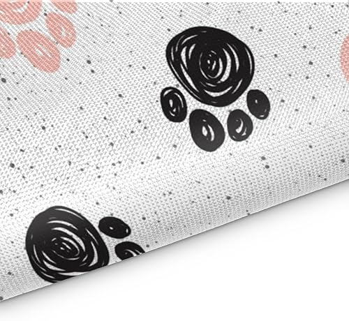 Miniatura 3 de Paw Prints Cute Texture Placemats Set of 4 Table Mats Washable Placemat Waterproof Place Mats for Party Home Dining Table Decor 18x12 in