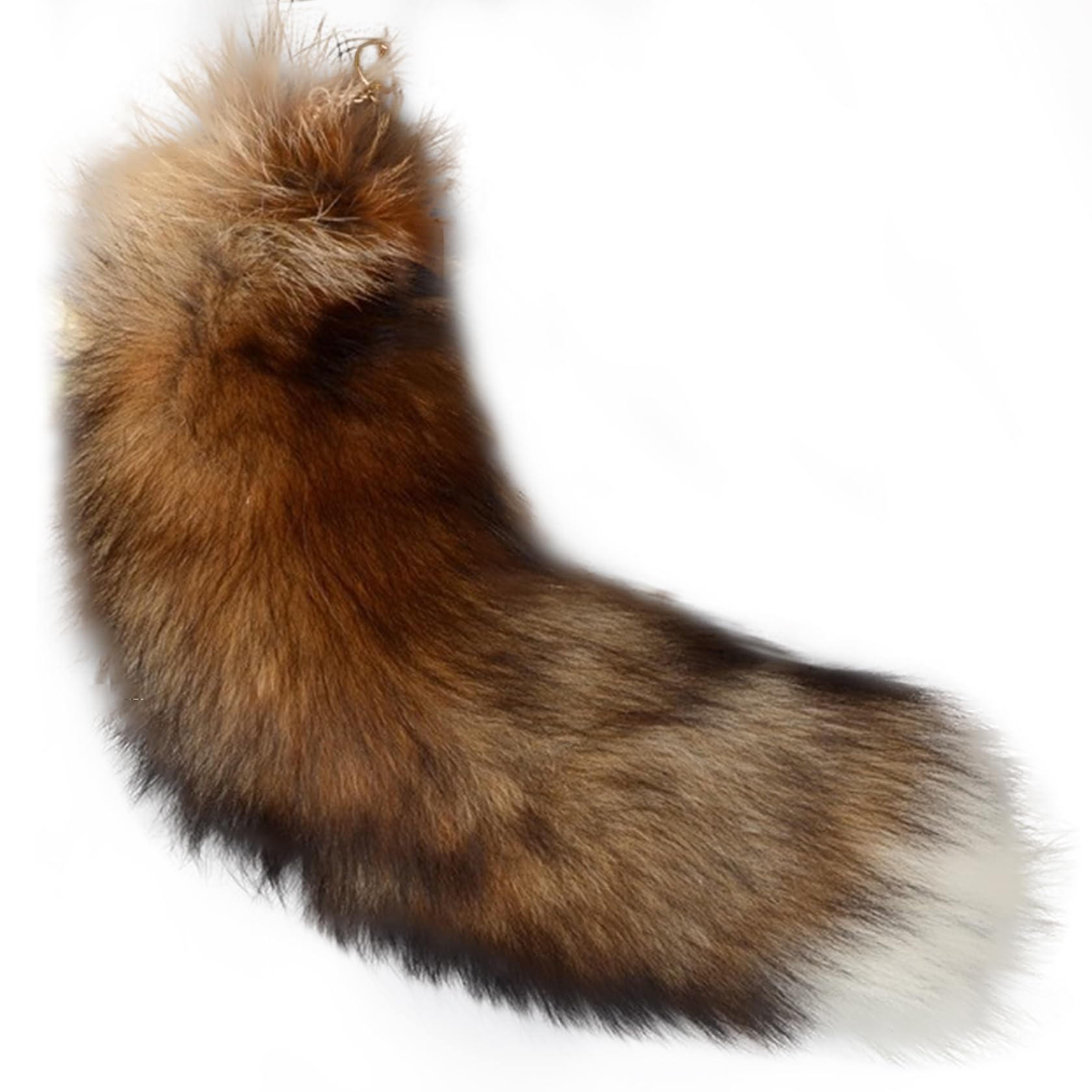Wedhapy Type3 Fox Tail Therian Tail Fox 15.75Inch Animal Tail Shaggy Faux Fur Tail Realistic Fox Tail Keychain Decorative Therian Tail For Handbag Backpack Cosplay,
