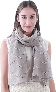 Lina & Lily Greyhound Dog Print Large Scarf Shawl Lightweight, Gift for Dog Lover (Khaki)