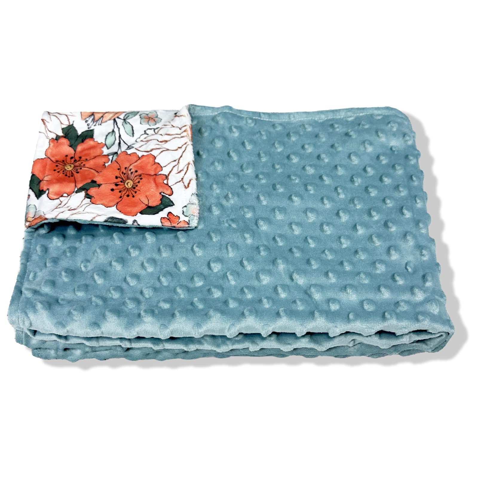 Manta de cama de bebé para niñas, súper suave, de doble capa, con respaldo de puntos, manta de recepción con elegante manta con estampado floral para recién nacidos, bebés y bebés, 30 x 40 pulgadas