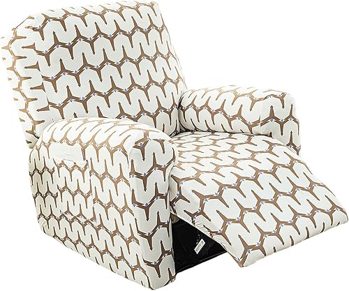 Vista 173 de Eco-Ancheng Fundas reclinables de 4 piezas, fundas para sillas reclinables, fundas elásticas para sofá reclinable, fundas ajustables antideslizantes