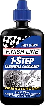 Finish Line 1-Step Bike Chain Cleaner and Lubricant Cleans, Lubricates & Protects in One Application, Helps Reduce Wear & Friction, Rust Protection for All Bicycle Chains, 4 oz