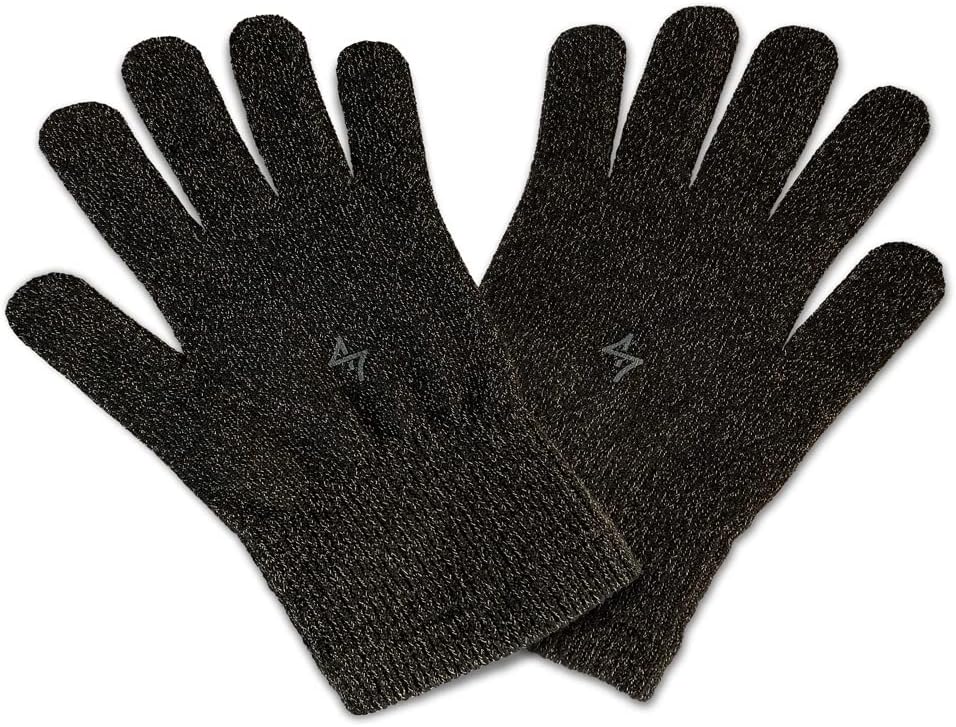 TRU47 Black 99.99% Pure Silver Woven Gloves