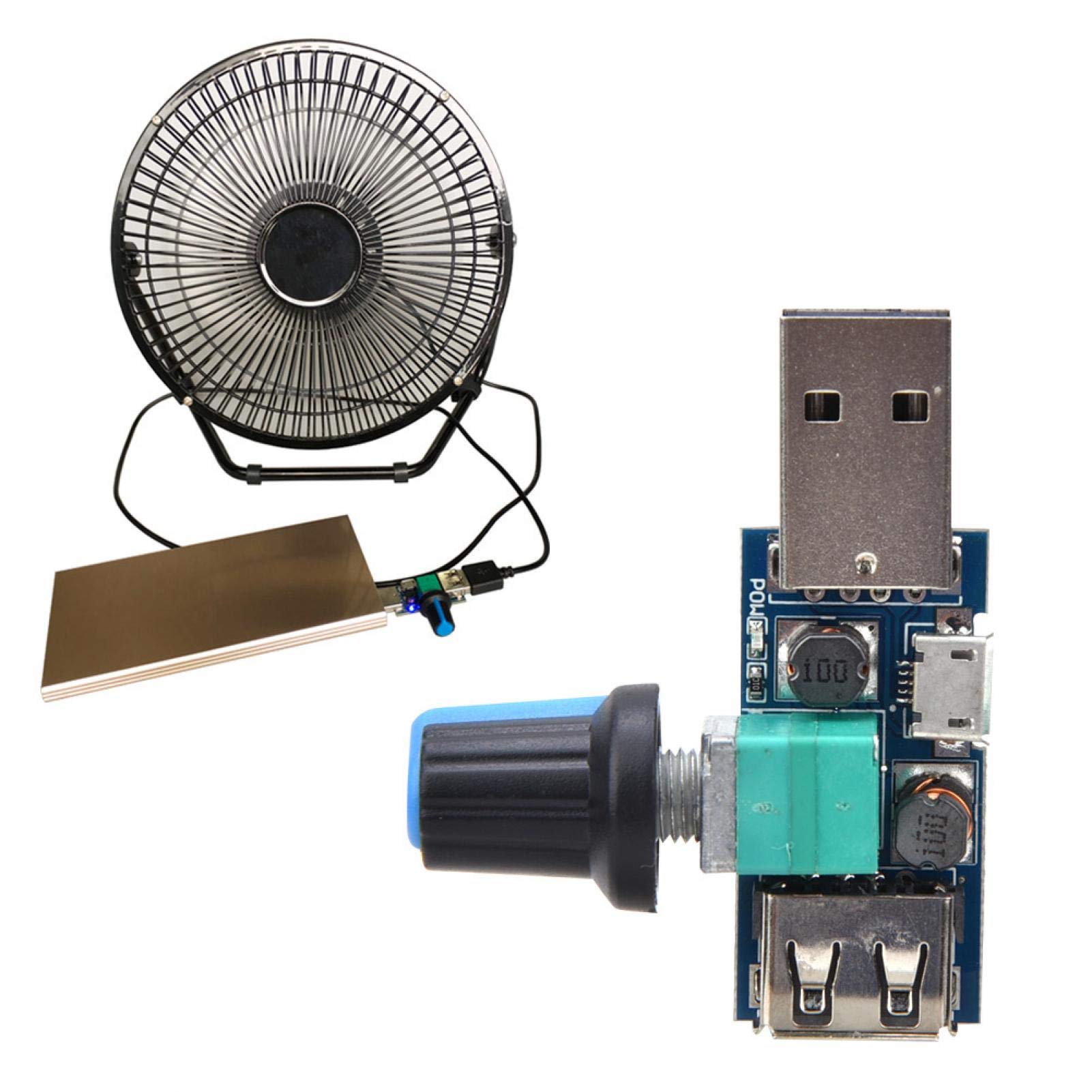 Regolatore Velocità Ventola USB - 2 Pezzi, DC2.5~8.0V 5W, Regolabile Per Alimentatori Vari - Foto 4
