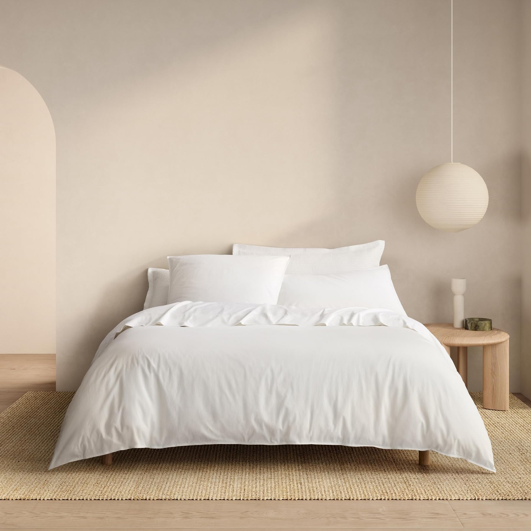 Sheridan White Bayley Washed Cotton Bed Sets Double (Duvet Cover + 2 Pillowcases) 200Cm X 200Cm