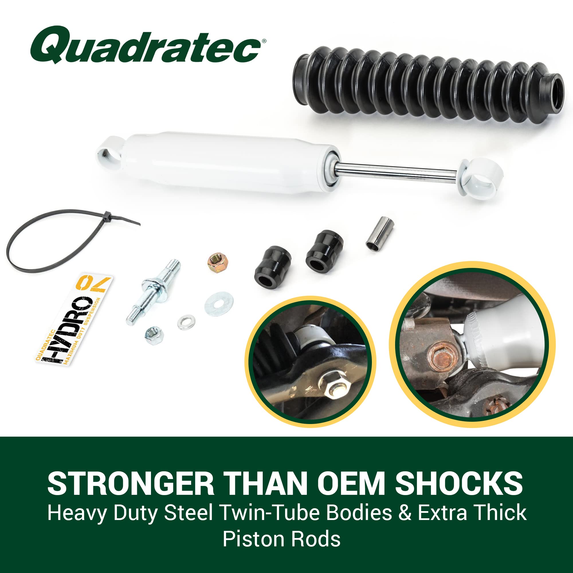 Amazon.com: Quadratec Maximum Duty Hydro 7.0 Front Shock Absorber