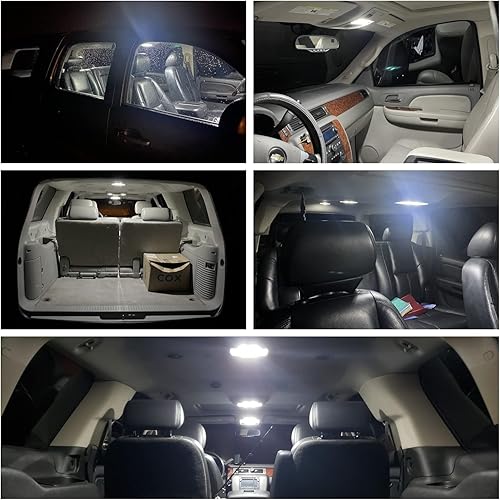 Miniatura 6 de 14 piezas de bombillas LED blancas para luces interiores para Chevy Suburban 1992 1993 1994 1995 1996 1997 1998 1999 Luces de mapa, cúpula, puerta,