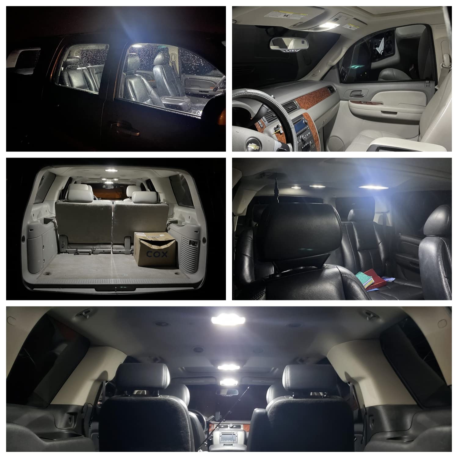 14pc White LED Interior Light Kit For Chevy Suburban 1992-1999 - Super Bright Bulbs + Tool