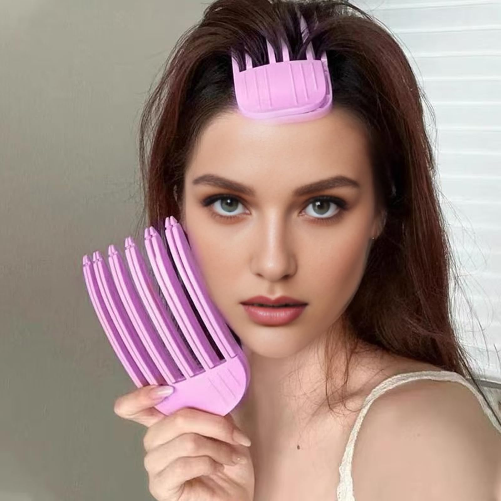 Clip de Volumen para Raíces 4 Piezas, Peines Voluminizadores de 3 y 6 Dientes, Pinzas para Cabello sin Rastro